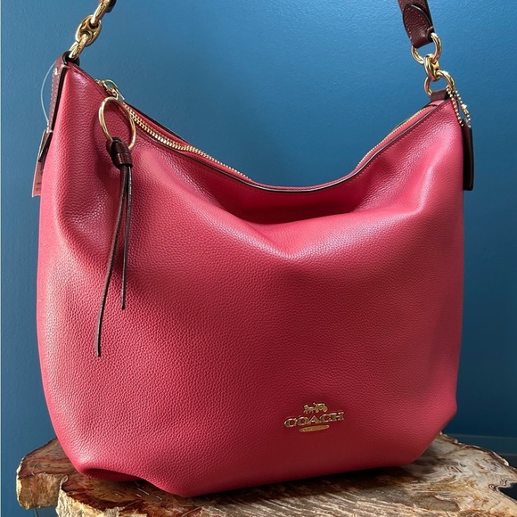 Coach Skylar Hobo Poppy Pink Pebble Leather, Shoulder Bag 91154 - Picture 5 of 17